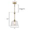 Westinghouse Pendant 60W Aggie, Brushed Brass Clear Ribbed Glass 6130200 - alternate 6